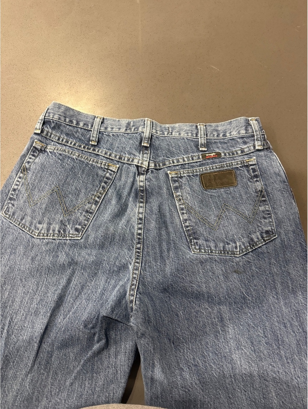 Wrangler PBR Men's Blue Denim Jeans Size 34x36 Classic Fit Cotton Made in Mexico